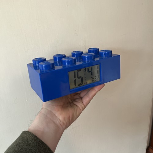 Lego alarm clock - clock, blue