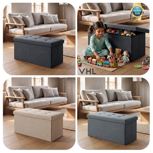 Folding ottoman storage - folding, box