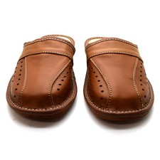 Mens Leather Slippers Shoes