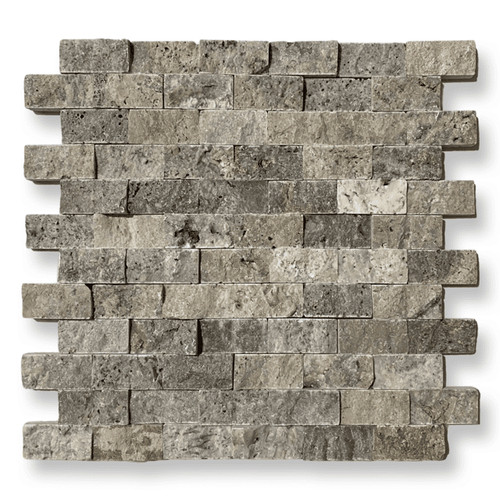 Splitface silver travertine - silver,