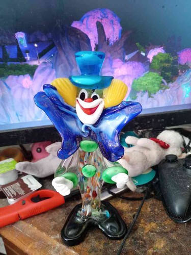 Beautiful glass clown - glass,
