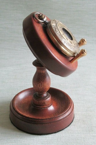 Mahogany pocket watch stand - watch,