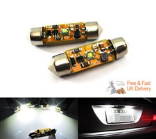 2x White C5W 239 37mm LED Bulb