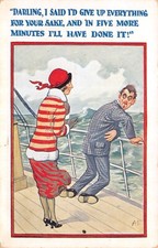 OLD COMIC POSTCARD MARRIED