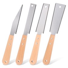 Tahbarshi 4 Pcs Japanese Pull Saw Small Hand Saws Flush Cut Saw Double Edge Saws