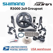 Shimano Sora R3000 2x9 Speed Groupset 170mm 50-34T 32T 34T Cassette Road Bike