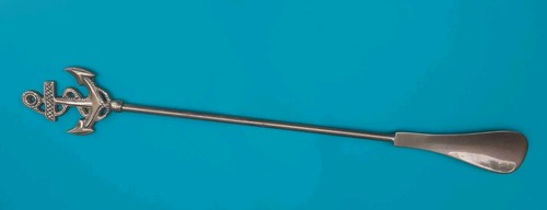 Brass shoe horn with anchor - with,