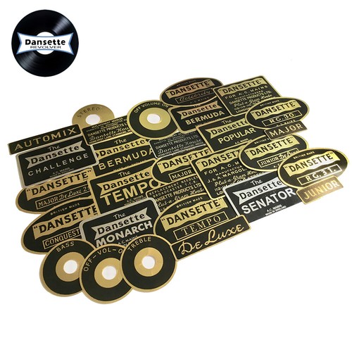 Dansette labels record - labels, player