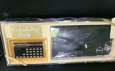 Vtg New Works! Calculating Lady Calculator Wallet Made In Taiwan 13306 Checkbook