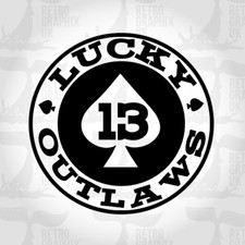 Hot Rod Bike Stickers Lucky 13