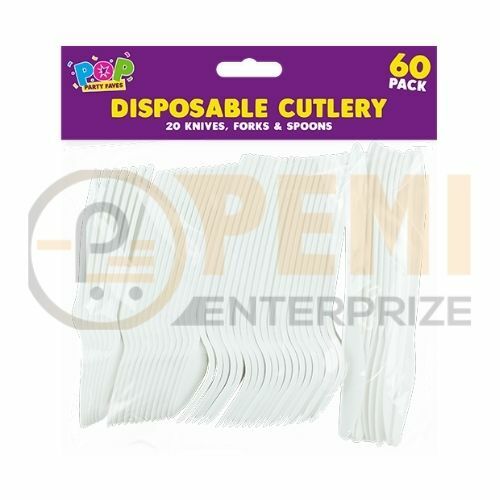 White plastic resuable spoons - white,