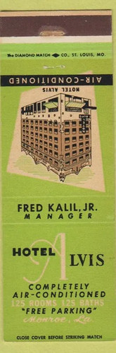 Matchbook cover hotel - cover,
