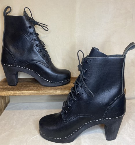 Swedish hasbeens black leather - hasbeens,