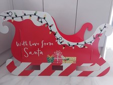 Extra Large Santa Christmas Sleigh Gift Holder Box Sleigh For Present 96x56x38cm