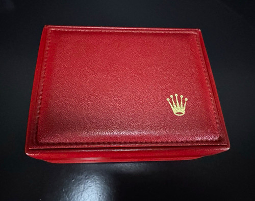 Rolex red leather - leather, &