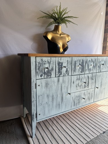 Wooden sideboard distressed - sideboard,