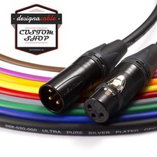 Gold XLR to XLR Cables. Van Damme Neutrik Balanced Cable. Microphone Patch Leads