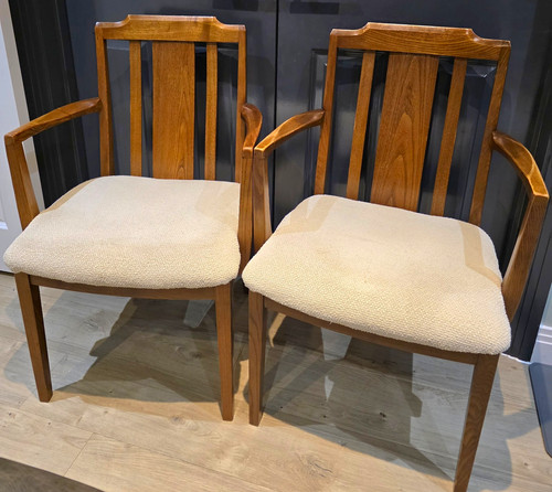 Pair plan fresco teak carver - pair,