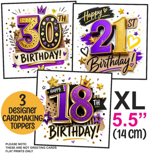 Card toppers for - 3,