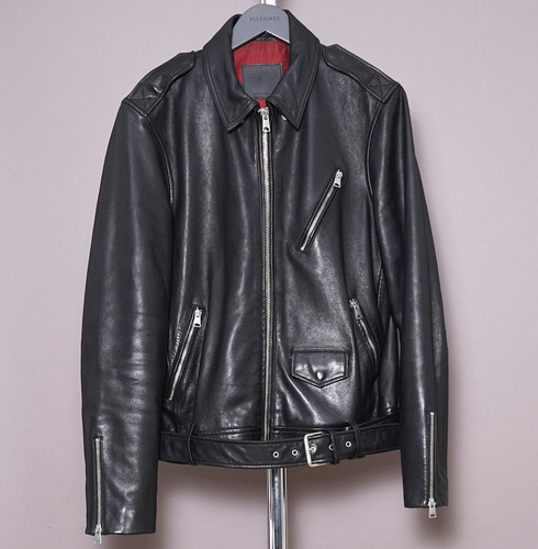 All saints leather jacket mens - leather,