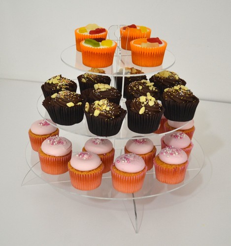 Clear acrylic cup cake - acrylic, stand
