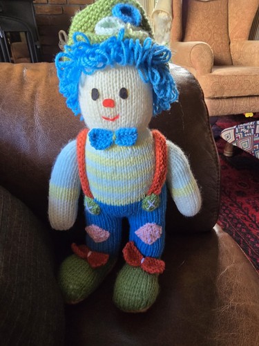 Vintage hand knitted - vintage, clown