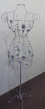 Vintage French Blue Wire decorative  Mannequin  fancy shabby chic  style vgc