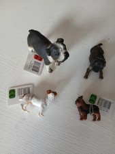 New BULLYLAND AND COLLECTA DOG SET Bull Dog, Jack Russel, Terrier, Choc Labrador