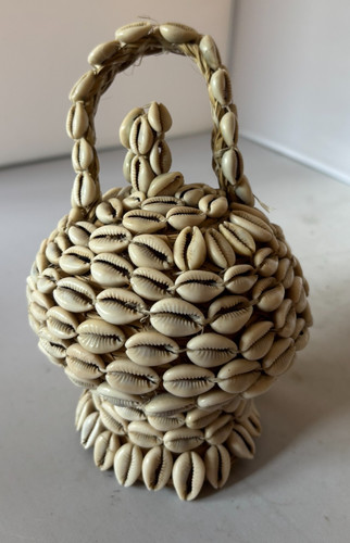 Vintage white cowrie shell - vintage,