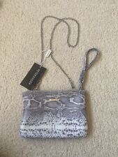 Peter Kaiser Clutch Bag With Chain Shoulder Strap Snakeskin Pattern