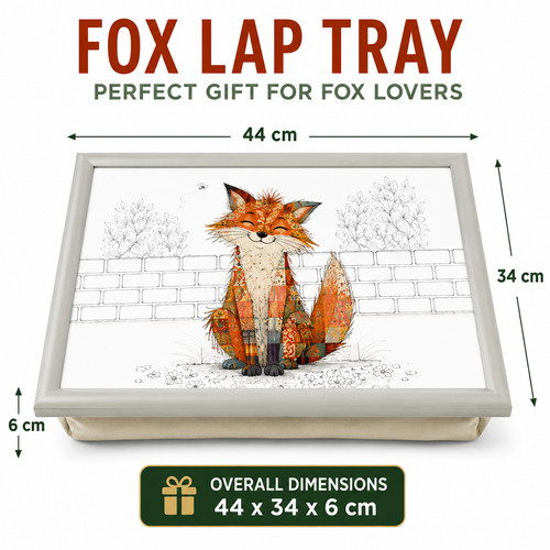Fox lap tray cushioned bean - tray,