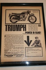 Framed Triumph Bonneville 120