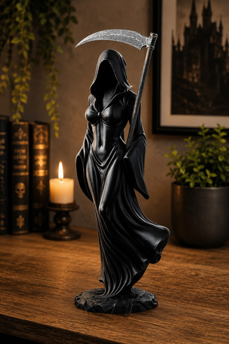 Female grim reaper statue - statue, –
