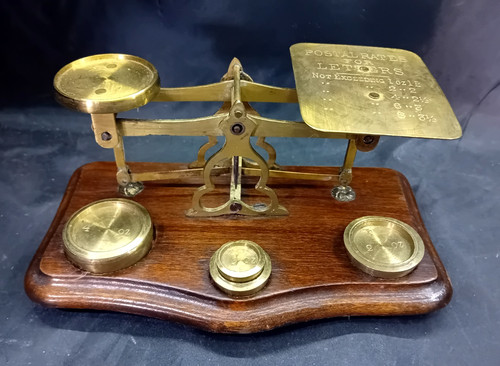 Antique victorian brass letter - victorian,