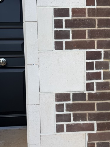Limestone quoins - limestone,