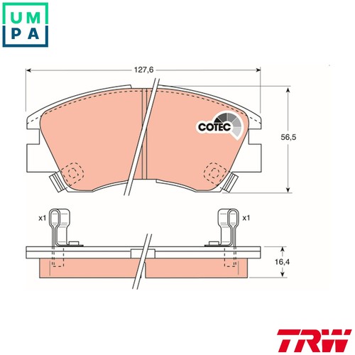 Brake pad set disc - brake,