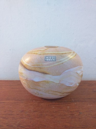 Gozo art glass vase - art, small
