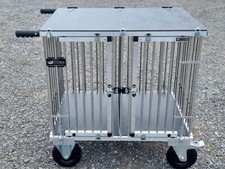 Titan 2 Berth MIDI Aluminium Dog Show Trolley - with 8" All Terrain Wheels