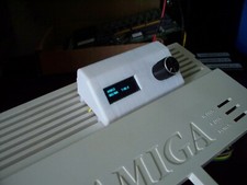 Amiga 1200 GOTEK 3D Printed Bracket / OLed Blue DISPLAY + Rotary header BOX