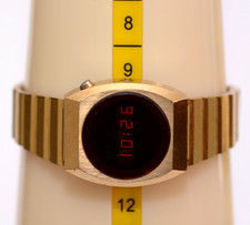 Rare Vintage 1970's Timeband Ladies LED Watch -Stainless - New Battery- Working