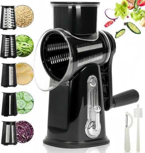 Rotary cheese grater with - rotary,