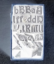 Vintage Box of About 30 Mixed Letterpress Type Letters #S481