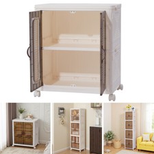Large Folding Storage Box Stackable Case Cabinet Closet Home Organizer on Wheels