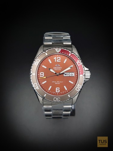 Orient mako iii sapphire - sapphire, red