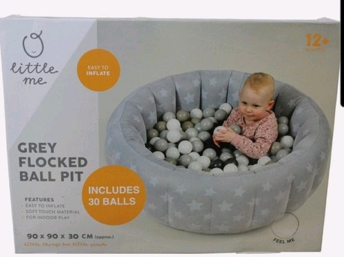 Grey flocked ball - grey,