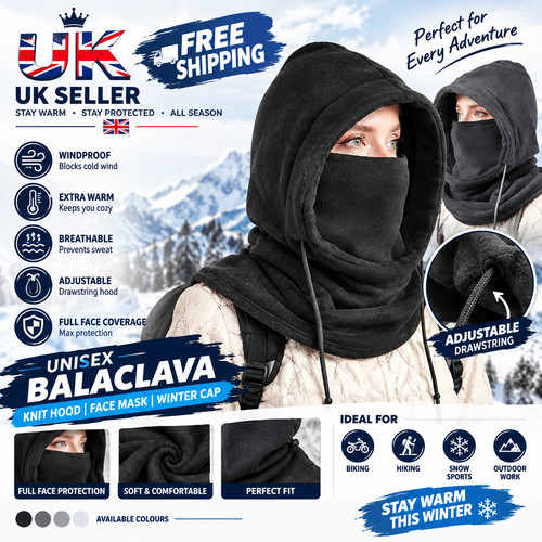 Unisex winter balaclava knit - winter,