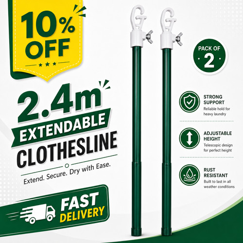 Pack telescopic clothes line - telescopic,