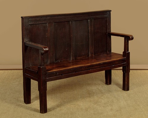 Antique 18th oak - settle, or
