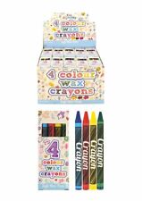 Wax Crayons 4 Pack Mini Colouring Kids Lucky Dip Party Bag Toys Fillers 1 - 800