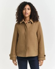 GANT Camel Cropped Car Coat